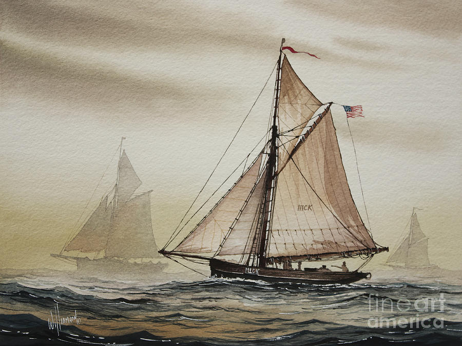 Sailing Smack Painting by James Williamson
