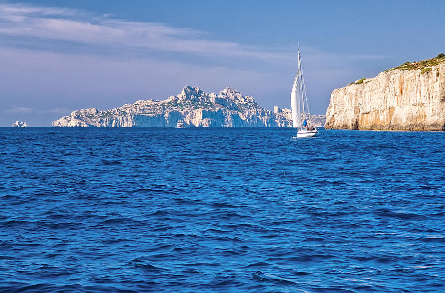 Sailing South of France Photograph by Joan Herwig