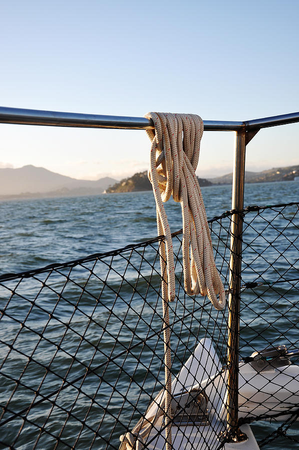 Rope Photograph - Sailing the Bay by Todd Hartzo