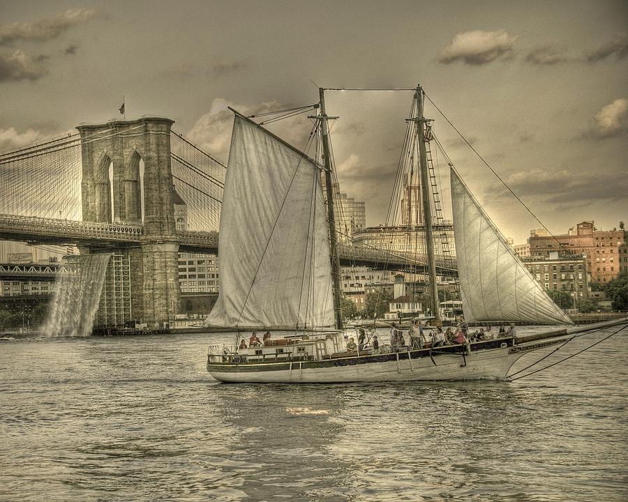 Sailing the East River Photograph by Roni Chastain
