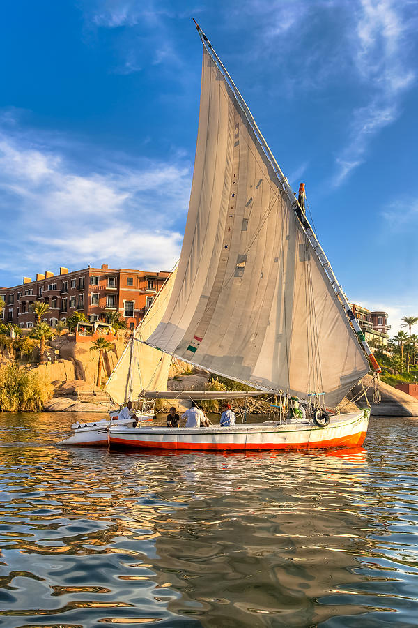 Sailing the Nile on a Beautiful Felucca Photograph by Mark Tisdale