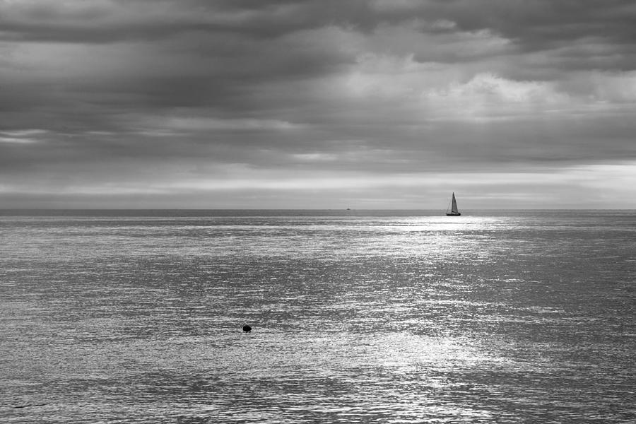 Sailing the silver sea. Photograph by Ian Middleton