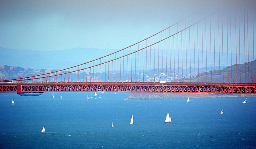 Sailing Under the Golden Gate Photograph by AJ  Schibig