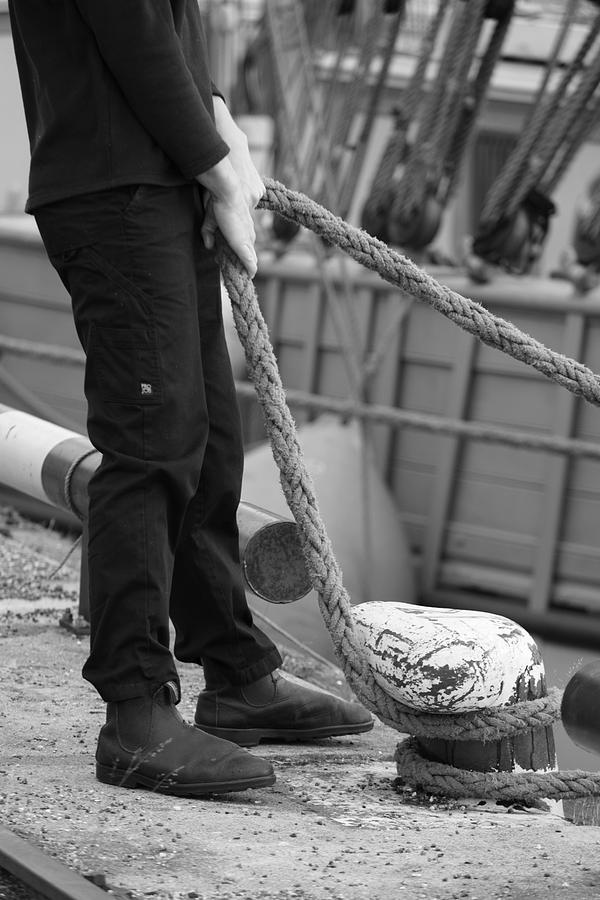 Sailor holding a rope Photograph by Ulrich Kunst And Bettina Scheidulin