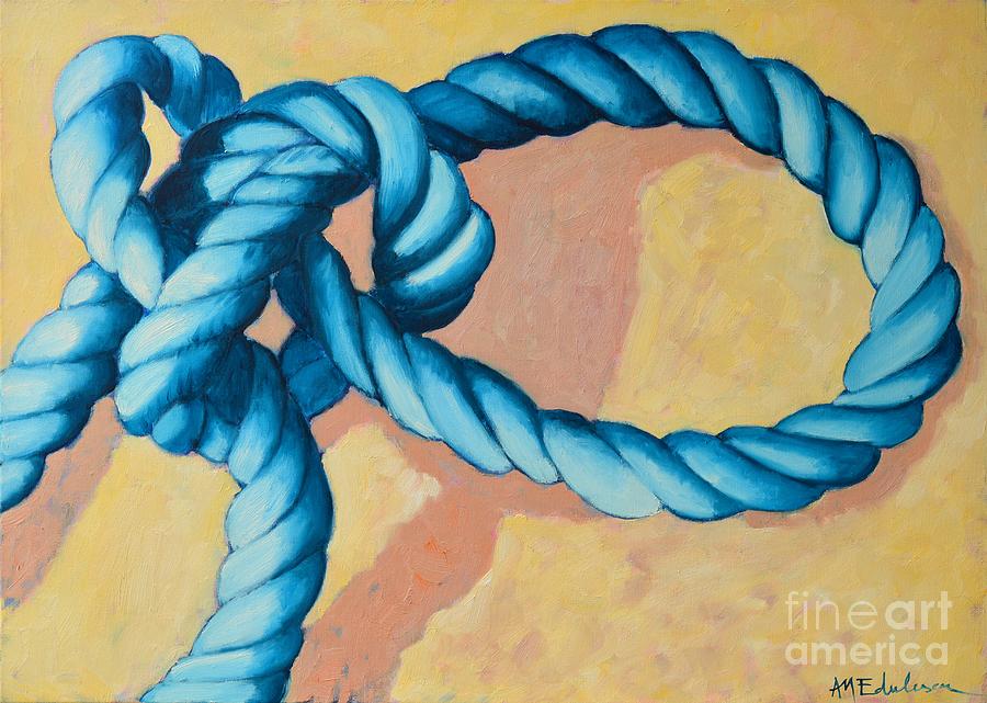 Sailor Knot 4 - Bowline Knot Painting by Ana Maria Edulescu