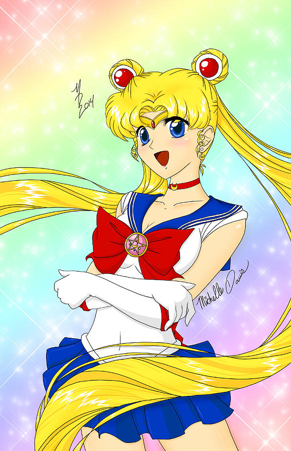 Sailor Moon Fan Art Digital Art By Michelle Davis Fine Art America