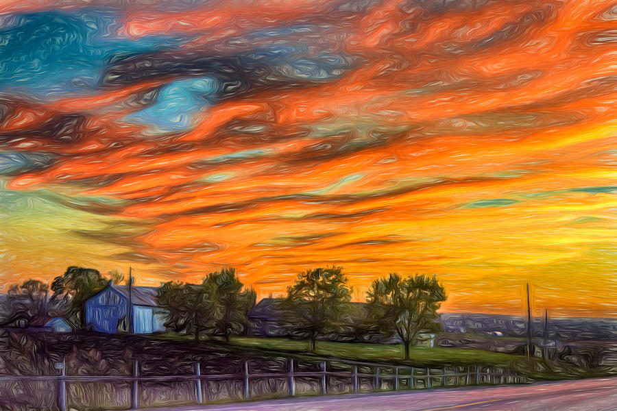 Sunset Photograph - Sailors Delight 2 - Paint by Steve Harrington