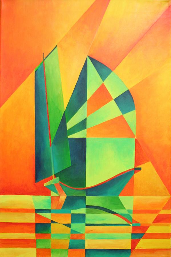 Sails at Sunrise Painting by Taiche Acrylic Art