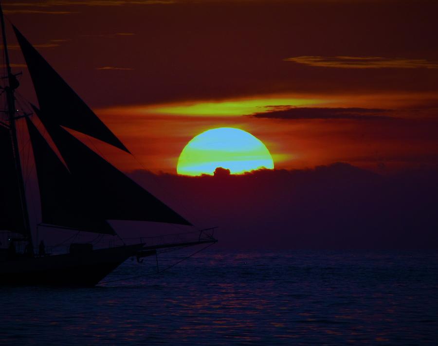 Sailing At Sunset Photograph by Gary Smith