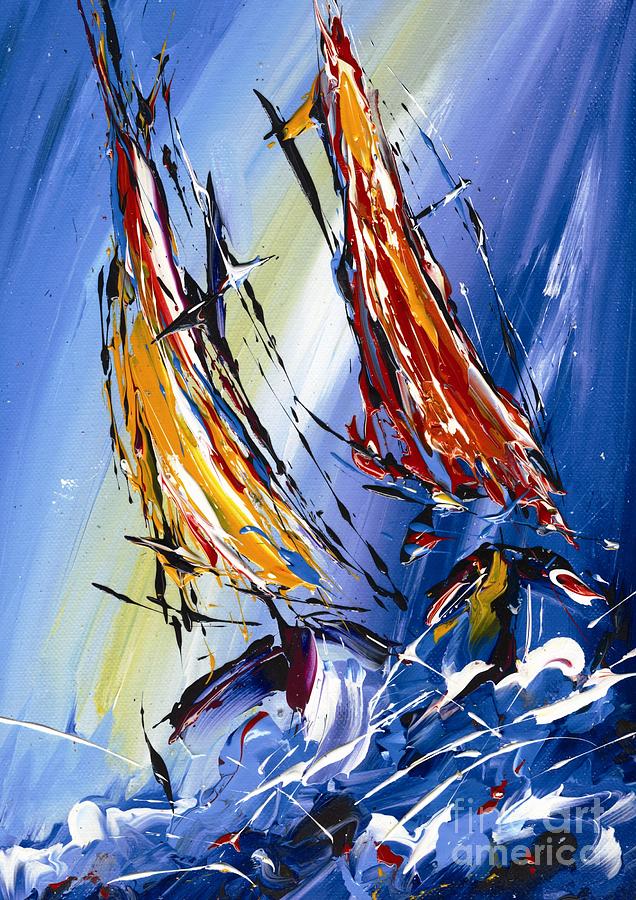 Ocean sailing paintings  Painting by Mary Cahalan Lee - aka PIXI