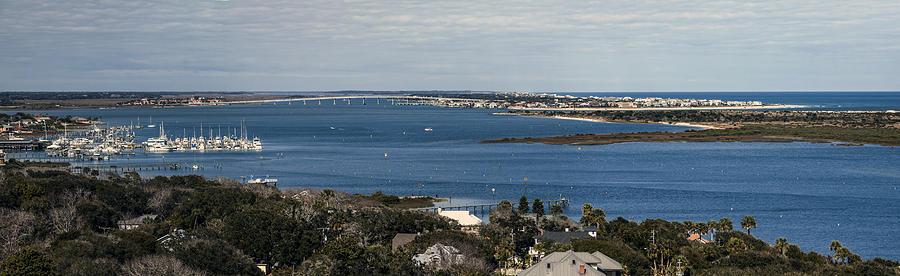Boat Photograph - Saint Augustine Birds Eye Panorama by Lynn Palmer