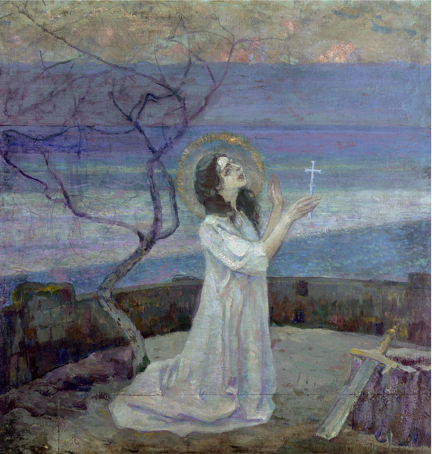 Saint Barbara Painting by Mikhail Vasilievich Nesterov