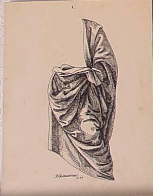 Saint Bartholomes Robe Drawing by Denis Gloudeman