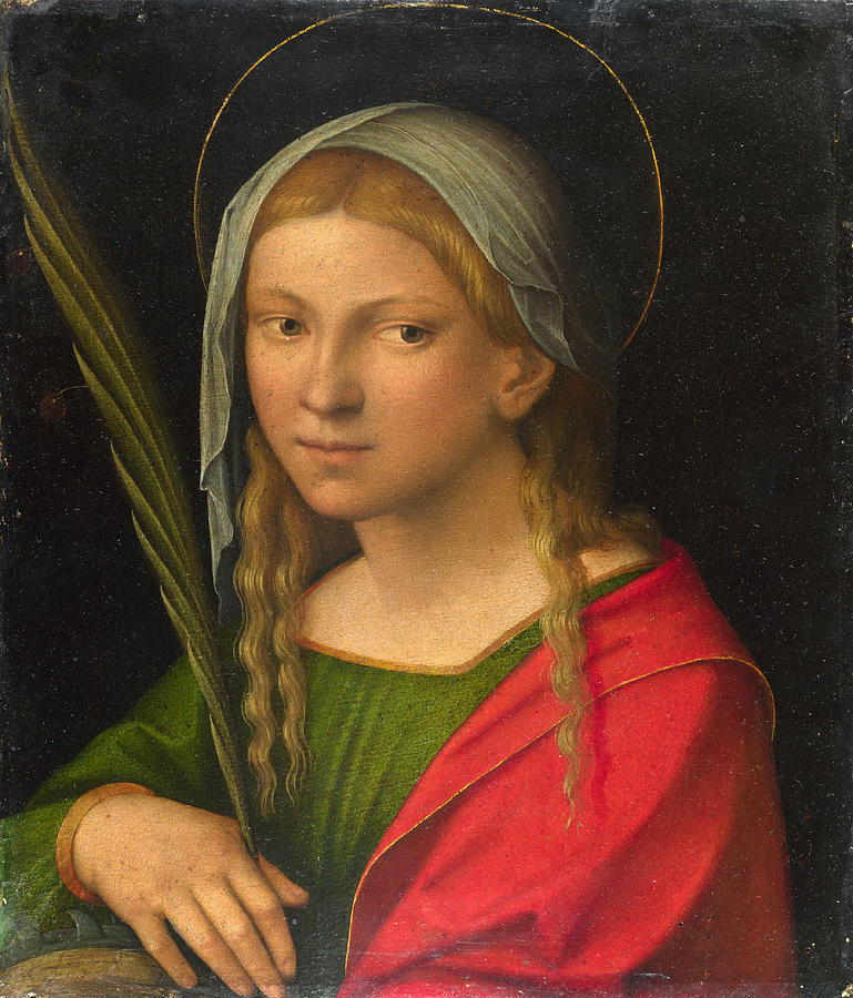 Saint Catherine of Alexandria Painting by Benvenuto Tisi