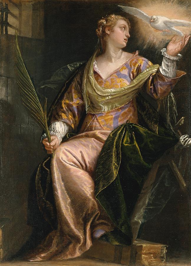 Portrait Painting - Saint Catherine of Alexandria in Prison by Paolo Veronese
