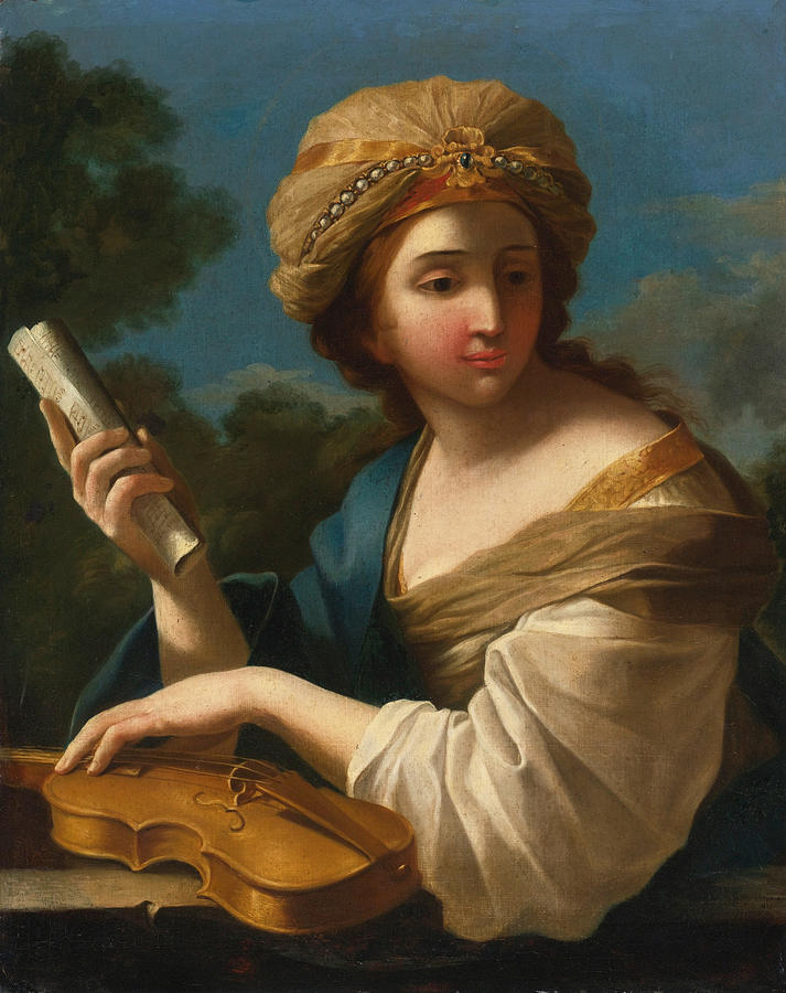 Saint Cecilia Painting by Giovanni Francesco Romanelli