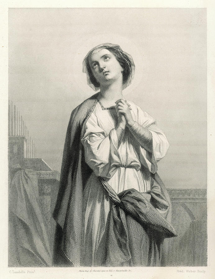 Saint Cecilia Drawing by Mary Evans Picture Library Pixels