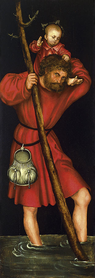 Saint Christopher Painting by Lucas Cranach the Elder