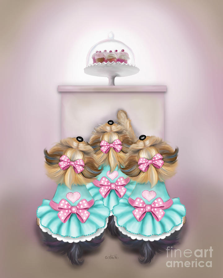 Saint Cupcakes Painting by Catia Lee