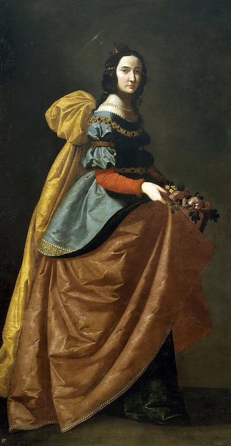 Saint Elizabeth of Portugal Painting by Francisco de Zurbaran