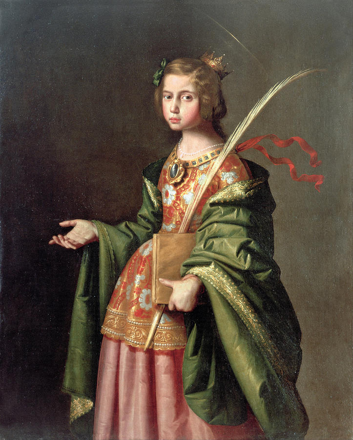 Saint Elizabeth of Thuringia Painting by Francisco de Zurbaran