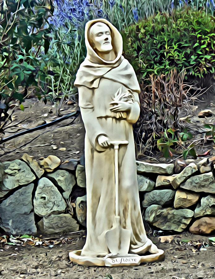 Catholic Painting - Saint Fiacre by Joan Reese