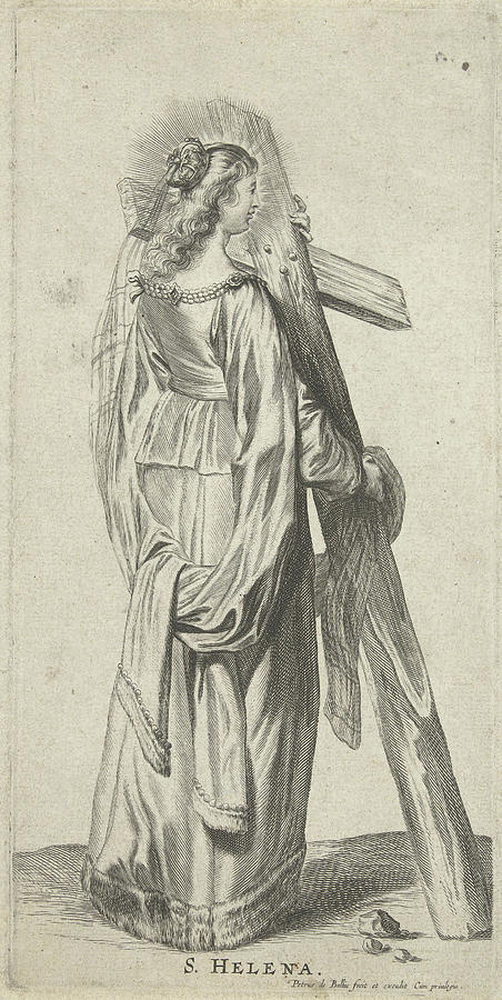 Saint Helena With The True Cross, Print Maker Pieter De Drawing by ...