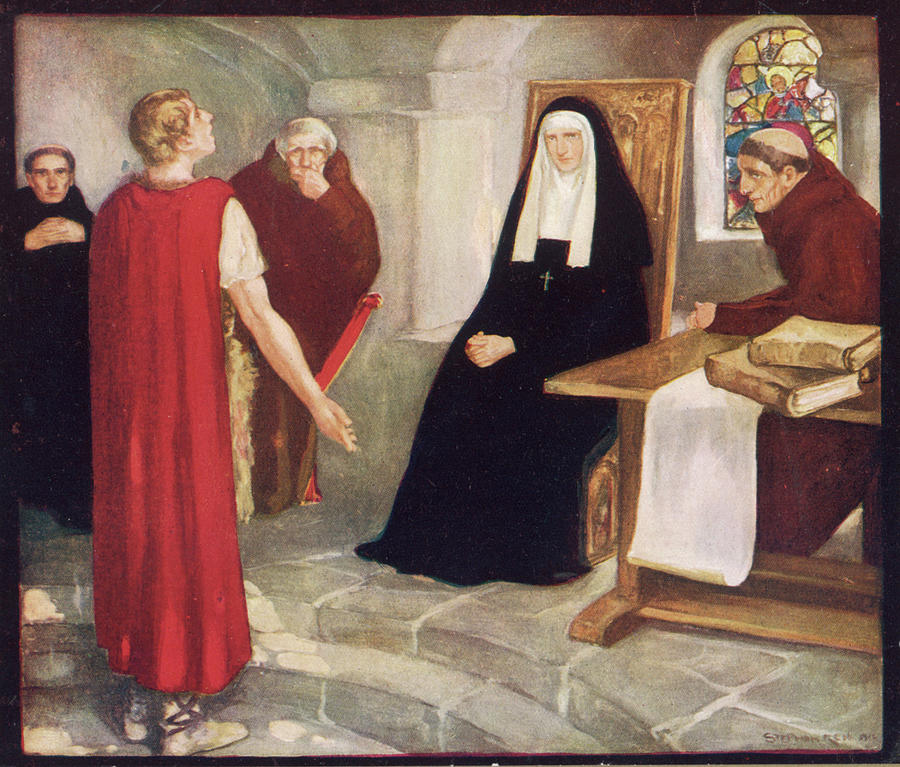 Saint Hilda Of Whitby Anglo-saxon Drawing by Mary Evans Picture Library