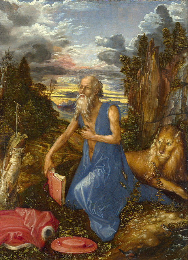 Saint Jerome Painting by Albrecht Duerer