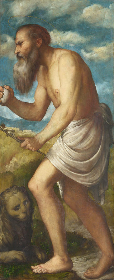 Saint Jerome Painting by Girolamo Romanino