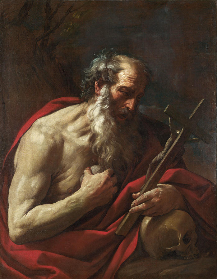 Saint Jerome Painting by Guido Reni