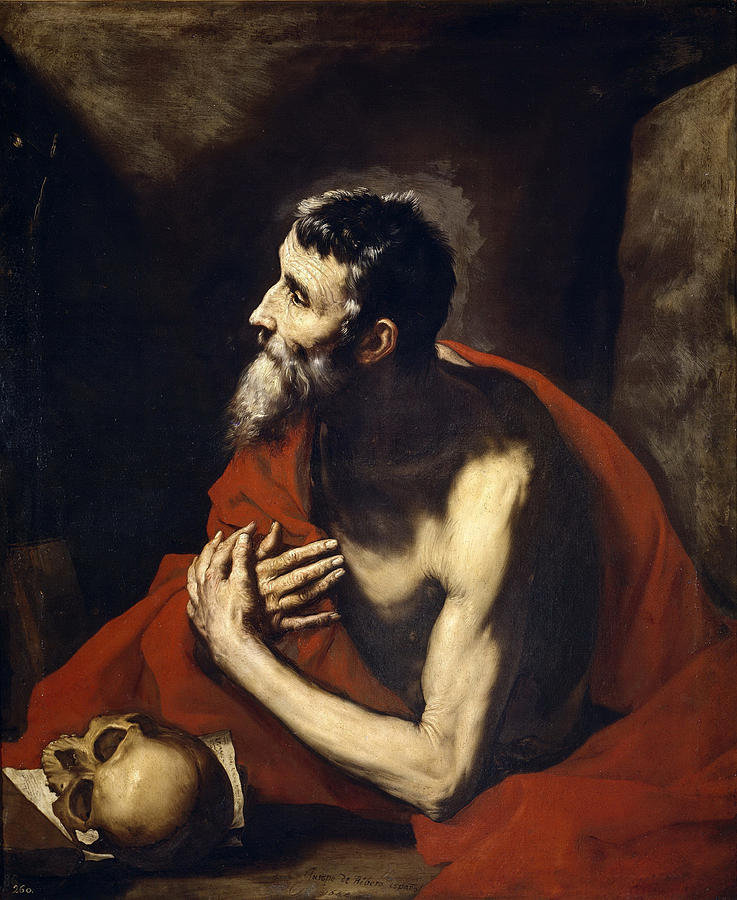 Saint Jerome Painting by Jusepe de Ribera