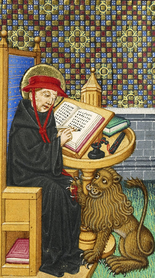 Saint Jerome Translating The Bible, C Painting by Getty Research Institute
