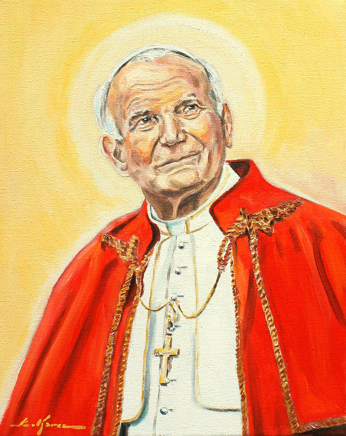 Saint John Paul II Painting by Luke Karcz