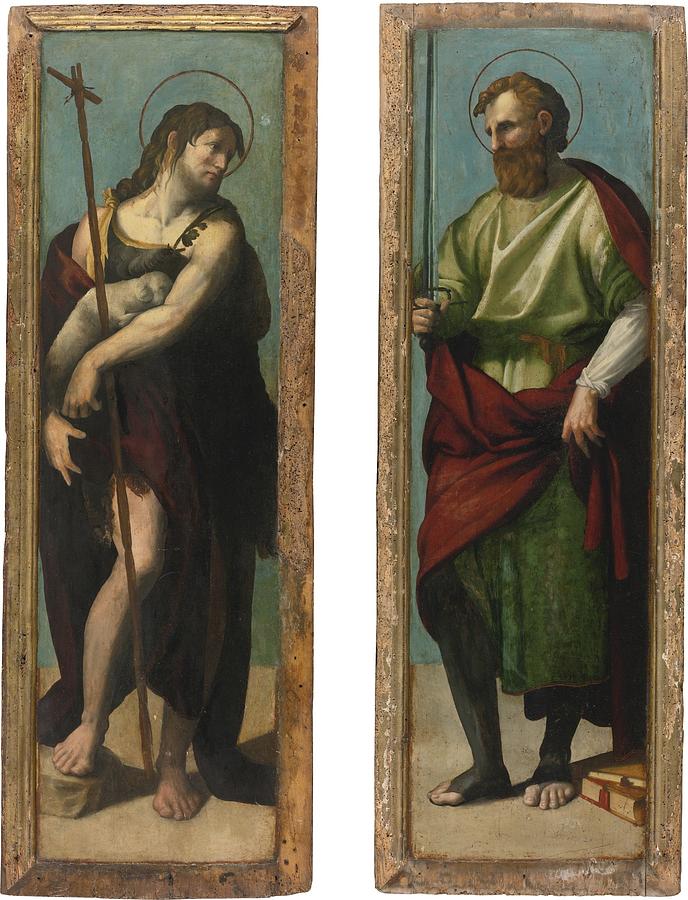 Saint John The Baptist And Saint Paul Painting By Celestial Images 