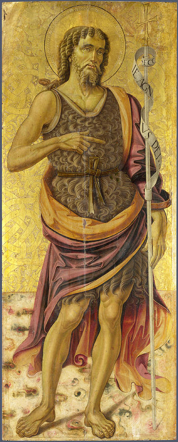 Bartolomeo Caporali Painting - Saint John the Baptist by Bartolomeo Caporali