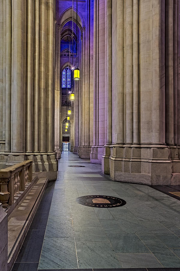 Saint John The Divine Cathedral Columns Photograph by Susan Candelario
