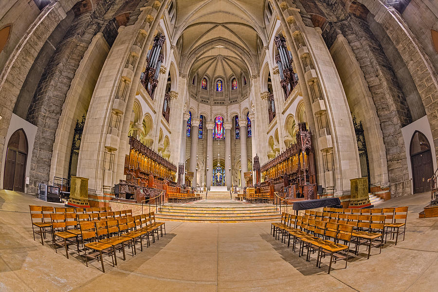 Romanesque Photograph - Saint John The Divine Cathedral High Altar  II by Susan Candelario