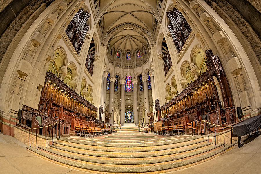 Romanesque Photograph - Saint John The Divine Cathedral High Altar  III by Susan Candelario