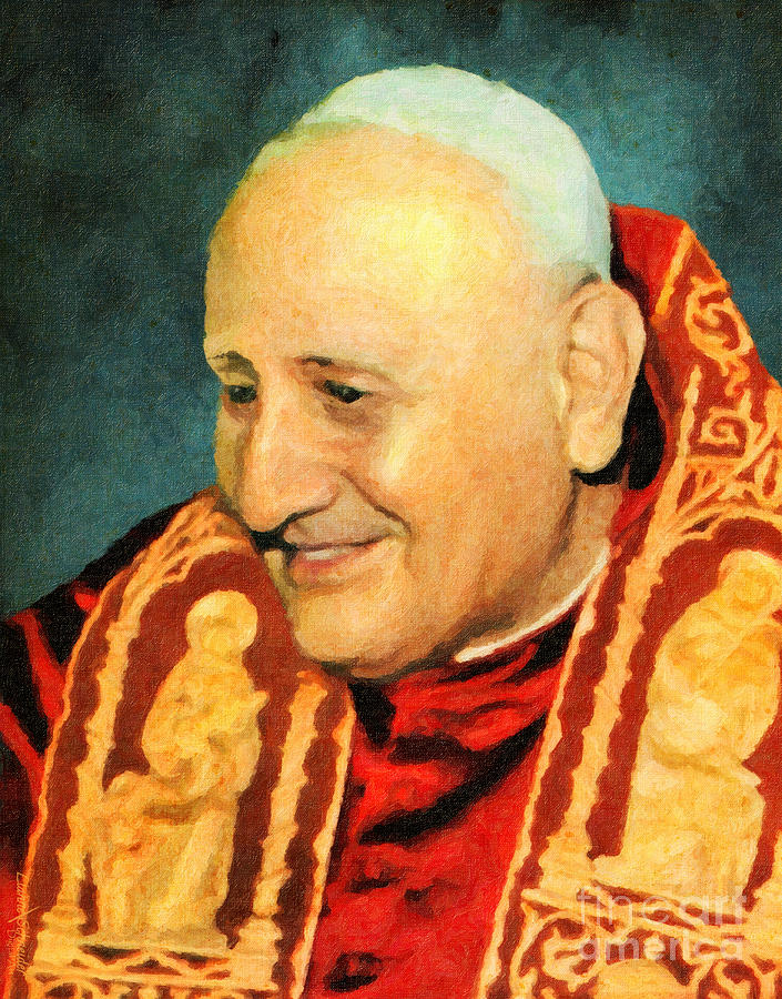 Saint John XXIII Digital Art by Lianne Schneider