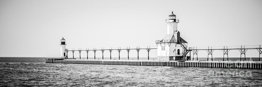 Saint Joseph Michigan Lighthouse Panoramic Photo Photograph
