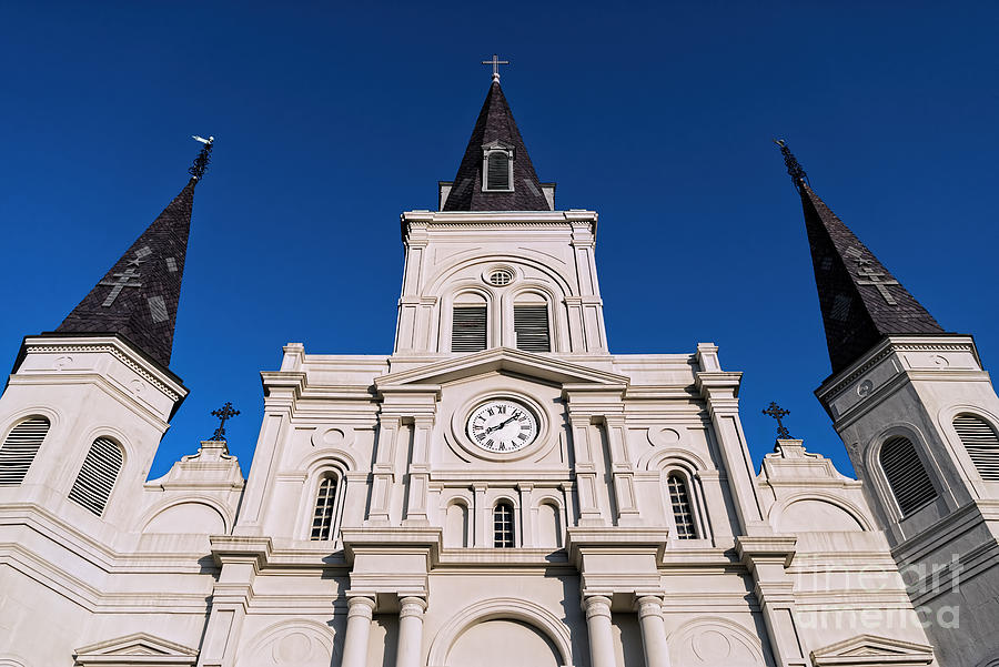 Saint Louis Cathedral Spires Photograph by Jerry Fornarotto