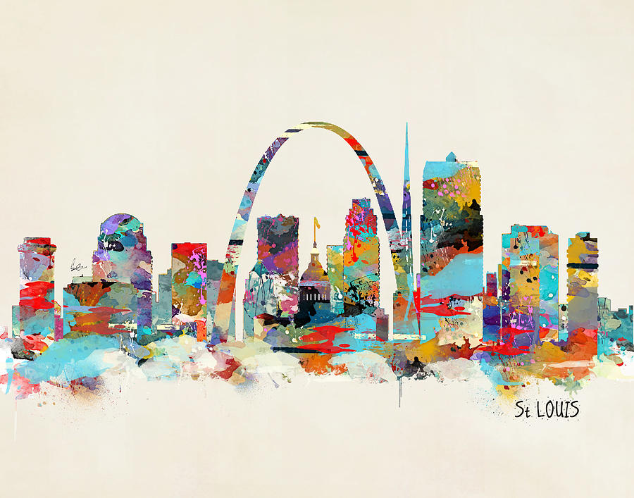 Skyline Painting - Saint Louis Missouri by Bri Buckley
