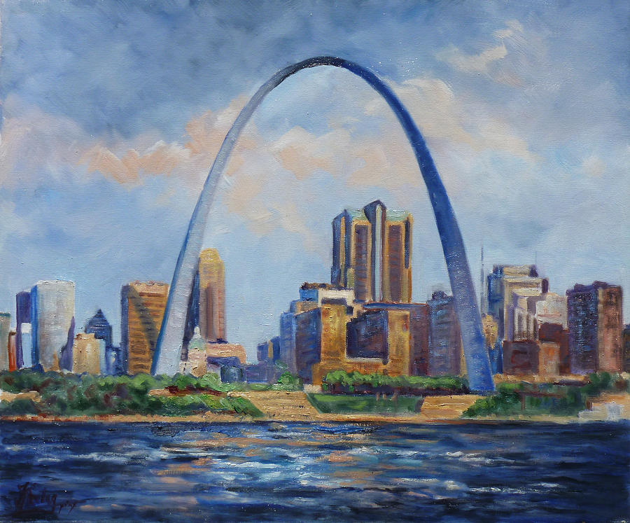 Saint Louis Skyline 2 Painting by Irek Szelag Fine Art America