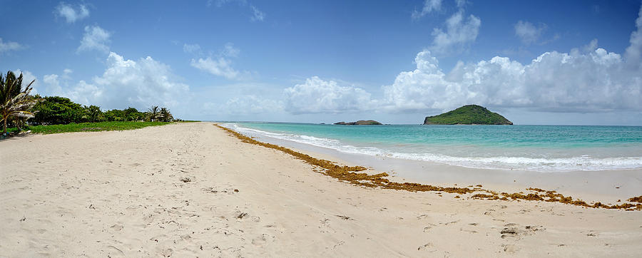 Saint Lucia - Sandy Beach and Maria Island - Panorama Photograph by Brendan Reals