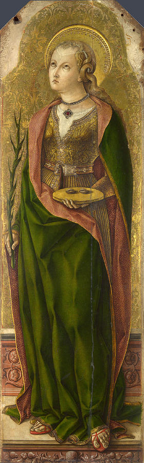 Carlo Crivelli Painting - Saint Lucy by Carlo Crivelli