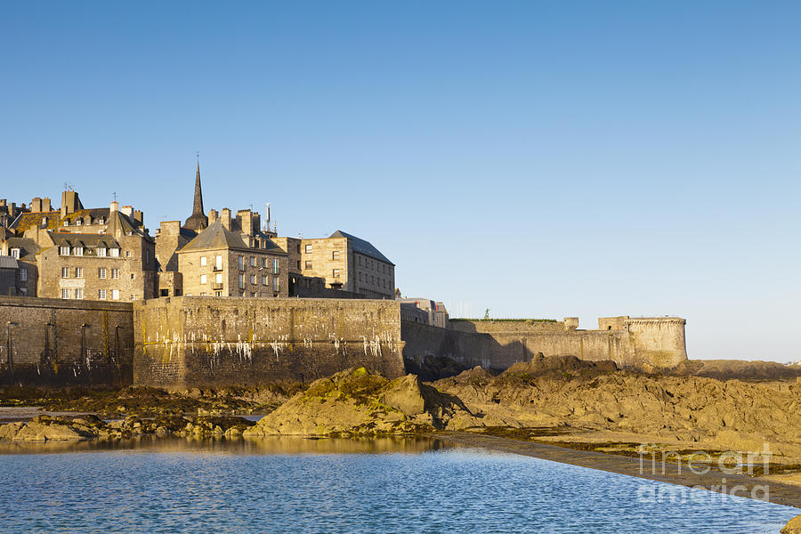 Saint Malo St-Malo Brittany France Ramparts Town Beach Photograph by Colin and Linda McKie