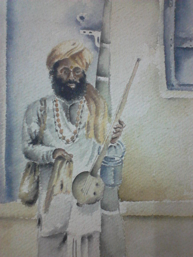 Rajasthan Painting - Saint  by Mangala Shenoy
