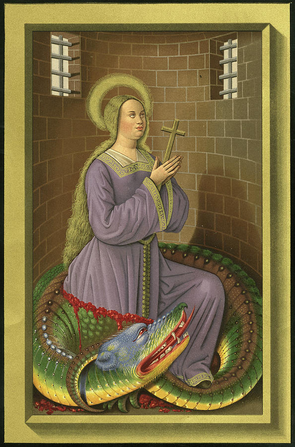 Saint Margaret Of Antioch, Martyr Drawing by Mary Evans Picture Library ...