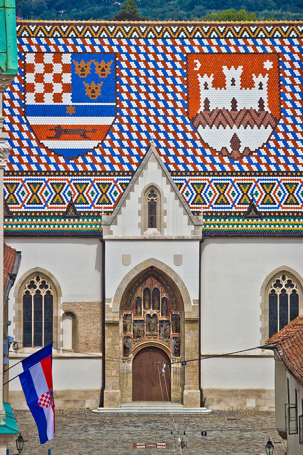 Saint Mark church facade vertical view Photograph by Brch Photography